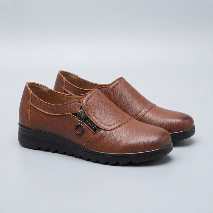 Mocassins Zippés Semelle Souple Nathalie