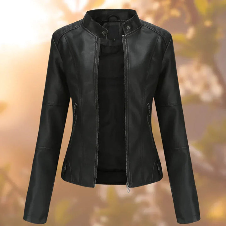 Larissa | Veste de moto zippée ajustée pour femmes