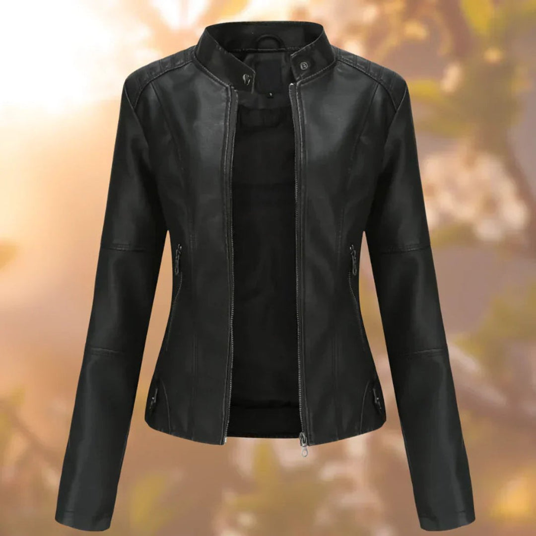 Larissa | Veste de moto zippée ajustée pour femmes