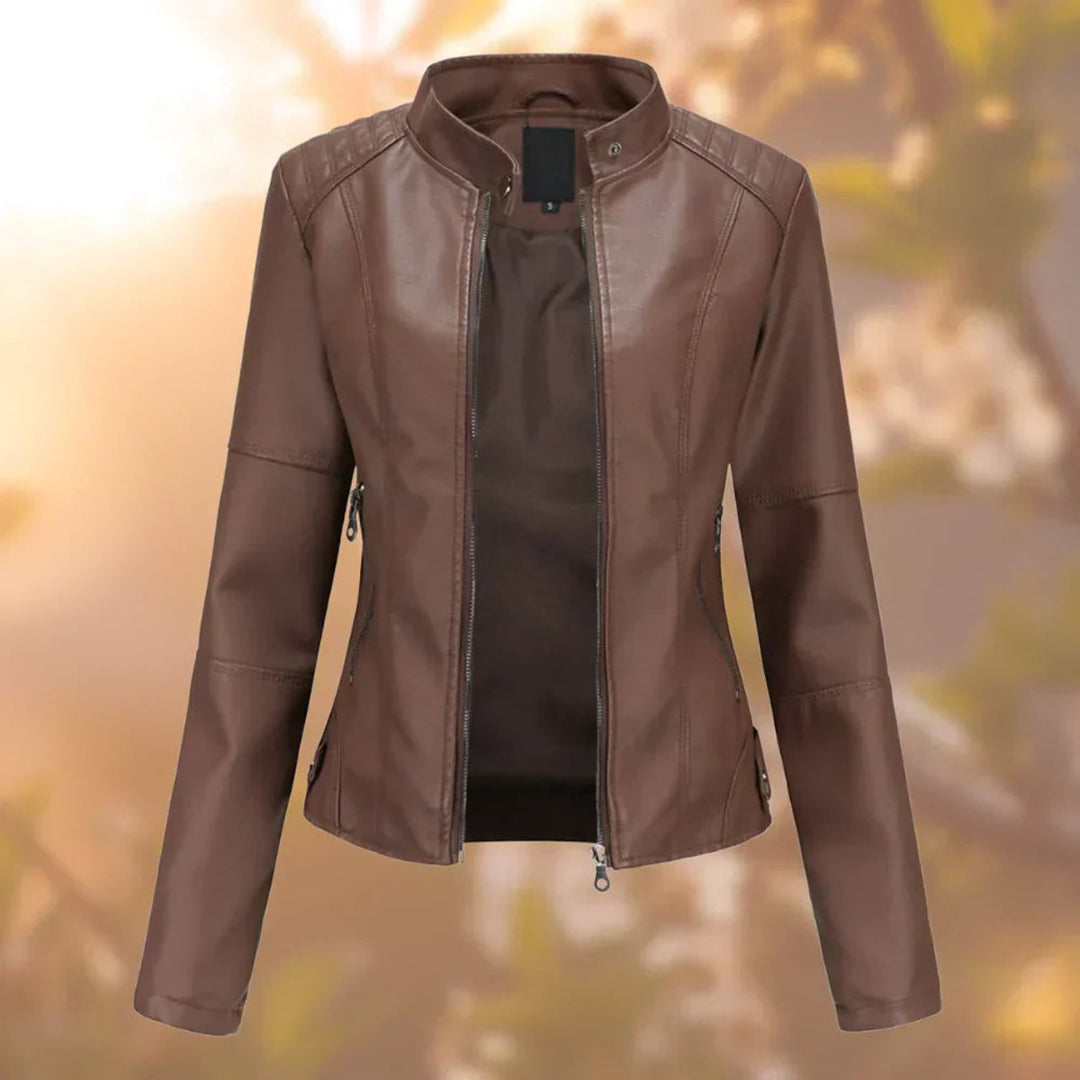 Larissa | Veste de moto zippée ajustée pour femmes