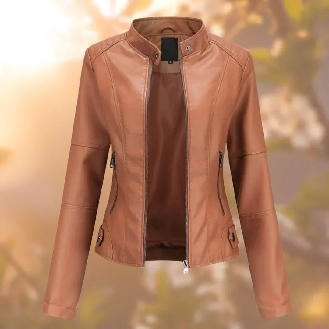 Larissa | Veste de moto zippée ajustée pour femmes