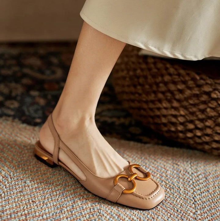 Mocassins Bride Arrière Talon Bloc Martine